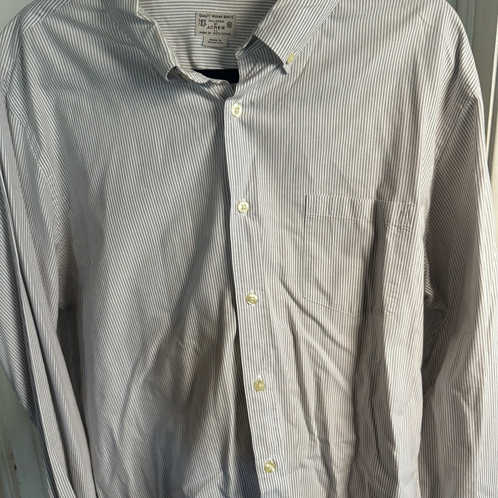 Men's J Crew Striped Shirt - Gray